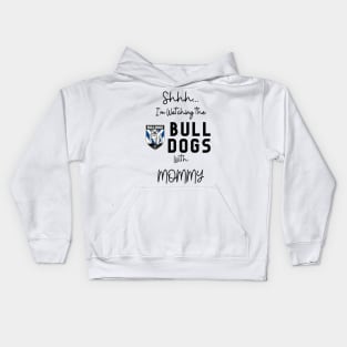 shhh im watching the bulldogs Kids Hoodie